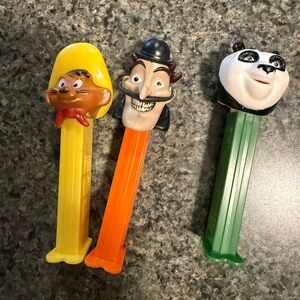 Yellow, Orange & Green Character Candy Dispensers - Set of 3